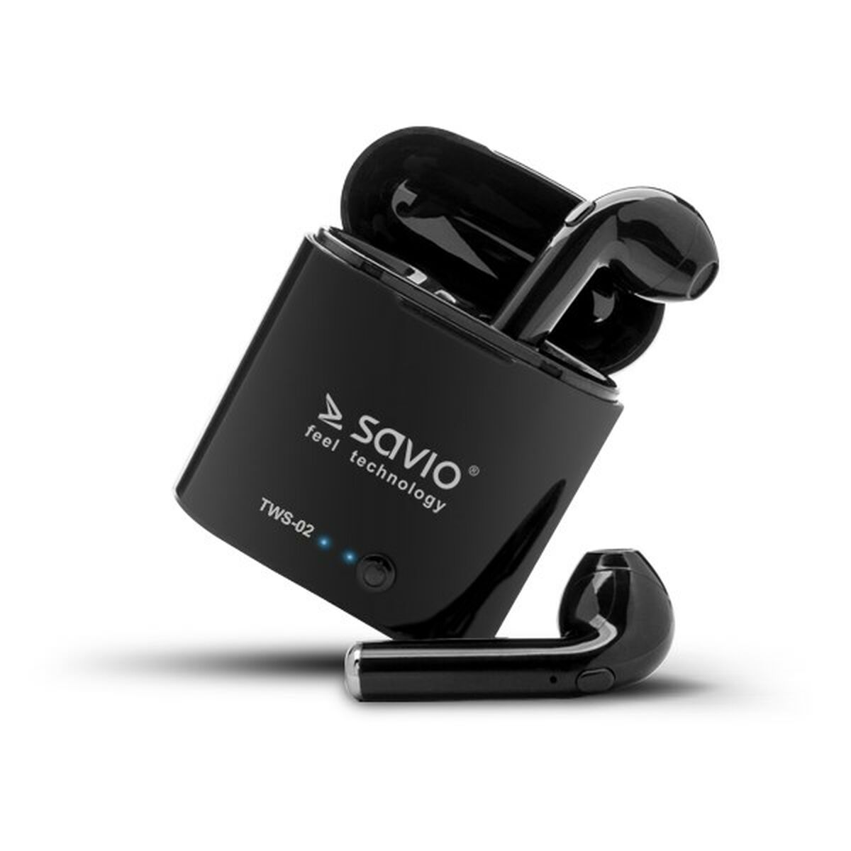 Bluetooth-hodetelefoner Savio TWS-02 Svart Grafitt